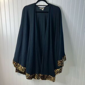 Kathleen For Sweet Herb Vintage 1980's Velour Trim Poncho Cape Animal One Size